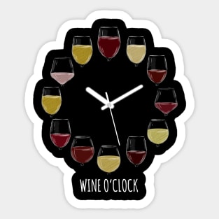 Wine O'clock Sticker